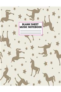 Blank Sheet Music Notebook