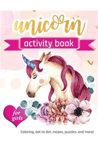 Unicorn Activity Book For Girls