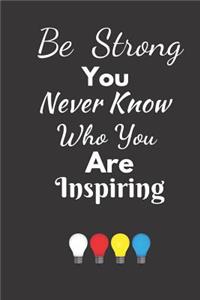 Be Strong You Never Know Who You Are Inspiring