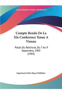 Compte Rendu De La XIe Conference Tenue A Vienne