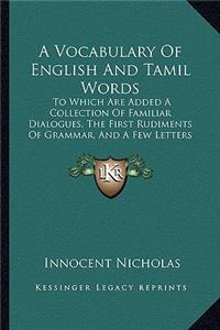 Vocabulary Of English And Tamil Words