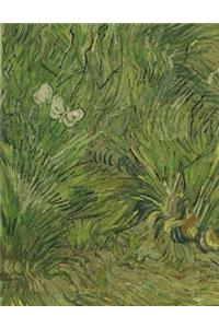 Garden with Butterflies, Vincent Van Gogh. Ruled Journal