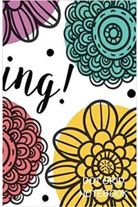 Dot Grid Notebook - Flower Art Pattern Design: Dot Grid Pages