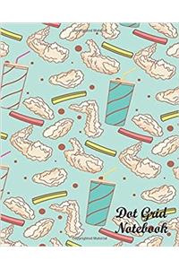 Food Pattern Dot Grid Notebook: Dot Grid Pages
