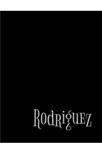 Rodriguez Personalized Minimalist Grid Notebook - 8.5x11 100 grid pages- Matte Rodriguez Personalized Matte Silk Cover with sturdy white pages notebook