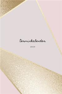 Terminkalender 2020 gold rosa terminplaner