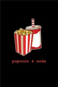 Cute Popcorn And Soda Perfect Corn Snack Drinks