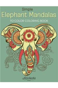 Simple Elephant Mandalas to Color Coloring Book