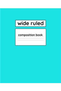 Wide Ruled Composition Book