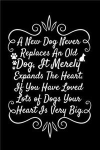 A New Dog Never Replaces An Old Dog, It Merely Expands The Heart. If You Have Loved Lots of Dogs Your Heart Is Very Big