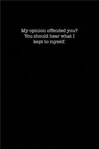 My Opinion Offended You? You Should hear What I Kept to Myself.