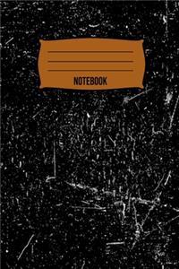 Vintage Grunge Black Marble Notebook