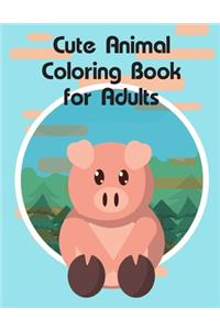 Cute Animal Coloring Book for Adults