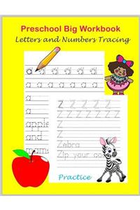 Preschool Big workbook Letters and Number Tracing Practice