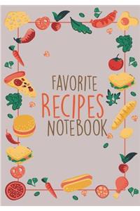 Favorite Recipes Notebook