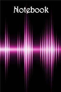 Notebook: Soundwave, Pink - Bespoke, Personalised Books. Contact Us If You Would Like Your Own Image, Name or Other Text on a Book.