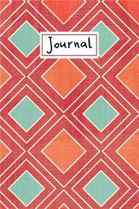 Journal: Red Diamond Pattern (Composition Book, Notebook)