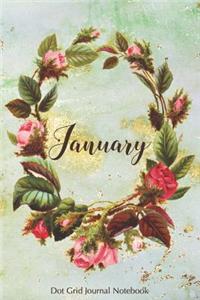 January Dot Grid Journal Notebook