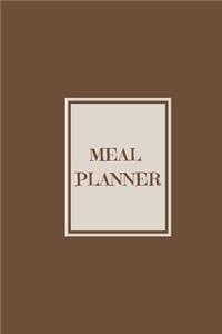 Meal Planner: Van Dyke Brown Weekly Meal Planner with Grocery List