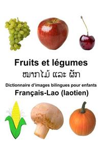 Français-Lao (laotien) Fruits et légumes Dictionnaire d'images bilingues pour enfants