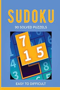 Sudoku 90 Solved Puzzels - Easy to Difficult