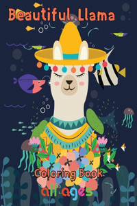 Beautiful Llama Coloring Book all ages