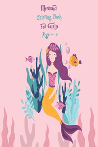 Mermaid Coloring Book For Girls Age 4-8