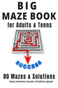 Big MAZE Book for Adults and Teens, 80 Mazes and Solutions