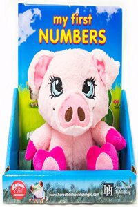 Animal Club Numbersboard Book with Pig Plush