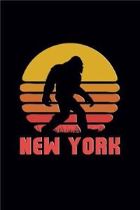 New York: Bigfoot themed journal with names of States in America.