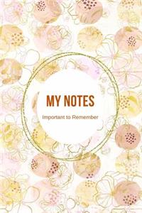 My Notes Important to Remember
