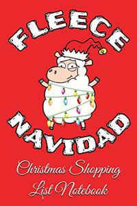 Fleece Navidad Christmas Shopping List Notebook