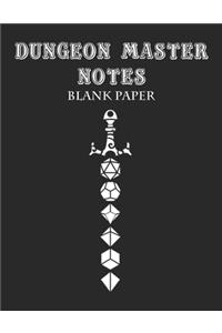 Dungeon Master Notebook, BLANK UNLINED PAPER 120 pages