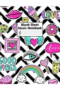 Blank Sheet Music Notebook