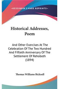 Historical Addresses, Poem