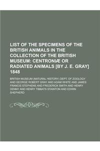 List of the Specimens of the British Animals in the Collection of the British Museum