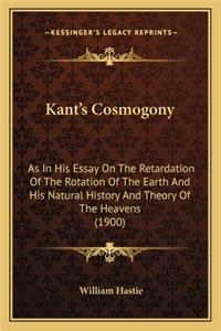 Kant's Cosmogony