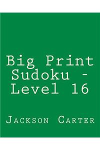 Big Print Sudoku - Level 16