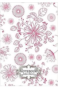 Flora Pattern Notebook: Dot-grid Journal, Graph, Lined, Blank No Lined; Pocket Notebook / Journal / Diary: 1