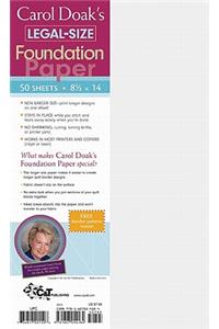 Carol Doak's Legal Size Foundation Paper
