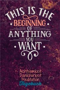 This is the beginning of anything you want