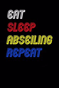 Eat Sleep abseiling Repeat Notebook Fan Sport Gift