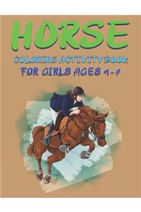 Horse Coloring Activity Book for Girls Ages 4-7