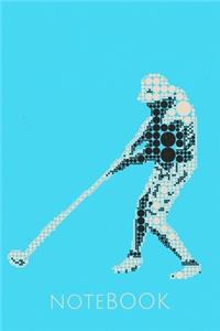 Blue Pixel Golf Notebook