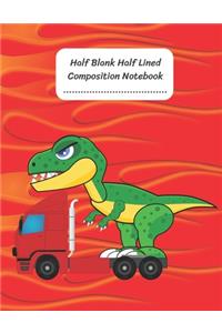 Half Blank Half Lined Composition Notebook