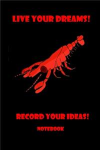 Notebook - Live Your Dreams! Record Your Ideas!