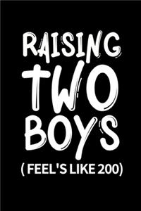 Raising Two Boys Feel's Like 200
