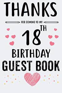 18th Birthday Guest Book: Memorial Guestbook Girls and Boys Signature Memory Book Message Gift Log Keepsake 120 Pages 6x9