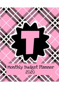 Monthly Budget Planner 2020