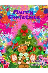 Merry Christmas coloring notebook